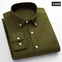 Load image into Gallery viewer, Shirts: Classic fit Oxford. 100%Cotton. Long-sleeve. Single pocket. Slim fit. Solid colors.
