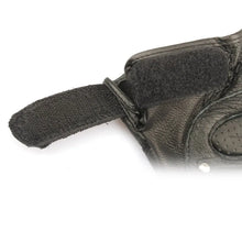 Load image into Gallery viewer, Gloves: Half Finger Black Leather. Rivets Design. Comfortable and Stylish.
