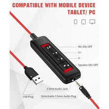 Load image into Gallery viewer, Gadgets / Communications: by NUBWO. USB Headset with Noise Cancelling. Boom Microphone.
