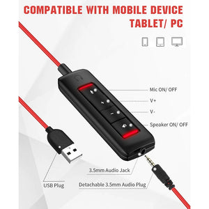 Gadgets / Communications: by NUBWO. USB Headset with Noise Cancelling. Boom Microphone.