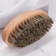 Load image into Gallery viewer, Grooming: Natural Boar Bristle Beard Brush. Bamboo Brush for Beards and Mustache. Face Massager.
