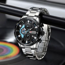 將圖片載入圖庫檢視器 Watches: Stainless Steel.  Creative Fashion Luminous Dial with Chronograph. Various Styles

