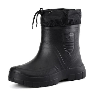 Boots: Plush Warm Snow Work Boot. Waterproof. Fur