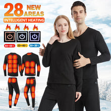 Load image into Gallery viewer, Coats / Jackets: Thermal Heated Underwear. USB Electric Heating. Fleece Long Johns.
