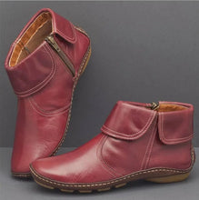 Load image into Gallery viewer, Boots: Ladies Ankle Style. Leather with Side Zipper.
