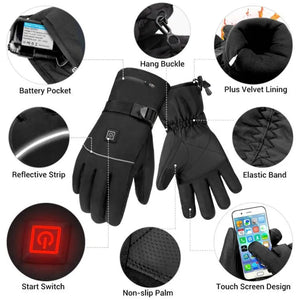 Gloves / Gadgets:  Heated Gloves. USB Battery Charged. Waterproof.