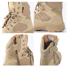 Load image into Gallery viewer, Boots:  Special Force Styling. Leather. Waterproof. Desert Combat High Top.
