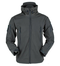 Load image into Gallery viewer, Coats / Jackets: by CHRLCK. Winter Autumn Waterproof Jacket.  Windproof. SoftShell. Hooded. Solid or Camo Colors
