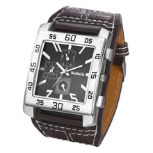 將圖片載入圖庫檢視器 Watches: Square Big Size. Quartz. Leather Strap.  Fashion Elegant Clock Styling. Various Styles.
