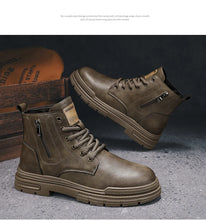 Load image into Gallery viewer, Boots:  Safety Boot. Work or Dress. Protective Working Shoes. Rustic and Rugged. (See Images for Size conversions)
