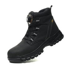 Load image into Gallery viewer, Boots: Waterproof Safety Boots. Indestructible Steel Toe. Anti-smash. Stab-resistant. Button Release..  (See Images for Size conversions)
