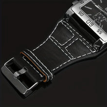 將圖片載入圖庫檢視器 Watches: Square Big Size. Quartz. Leather Strap.  Fashion Elegant Clock Styling. Various Styles.
