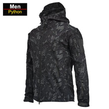 Load image into Gallery viewer, Coats / Jackets: by CHRLCK. Winter Autumn Waterproof Jacket.  Windproof. SoftShell. Hooded. Solid or Camo Colors
