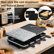 Load image into Gallery viewer, Gadgets: Electric Grill, 2-in-1 Nonstick Plate &amp; Stone with Cheese Pans, Adjustable Temperature 1300W.
