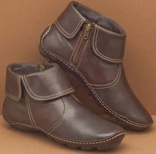 Load image into Gallery viewer, Boots: Ladies Ankle Style. Leather with Side Zipper.
