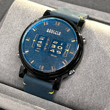 Load image into Gallery viewer, Watches: by BAOGELA. Drum Roller Watch. Quartz. Leather Strap.
