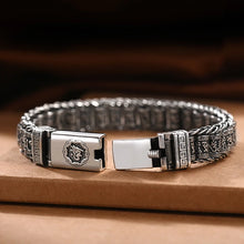 Load image into Gallery viewer, Wristwear:  Handmade Vintage Bracelet. Turn Beads. Retro Six-character Mantra.
