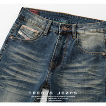 Load image into Gallery viewer, Pants: Vintage Blue Jeans. Washed.  Street Smart too. Slim Fit.
