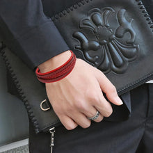 Load image into Gallery viewer, Wristwear:  Braided Leather Men Bracelet Classic Hand-woven Magnetic Buckle Multi-layer Leather Bracelet For Men Jewelry Gift
