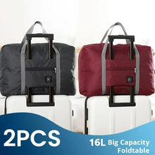 Load image into Gallery viewer, Travel Bag / Storage: 2 Pack Foldable Travel Duffel Bag. Airlines Carry on. Weekender/ Overnight / Gym Duffel. Various Colors..
